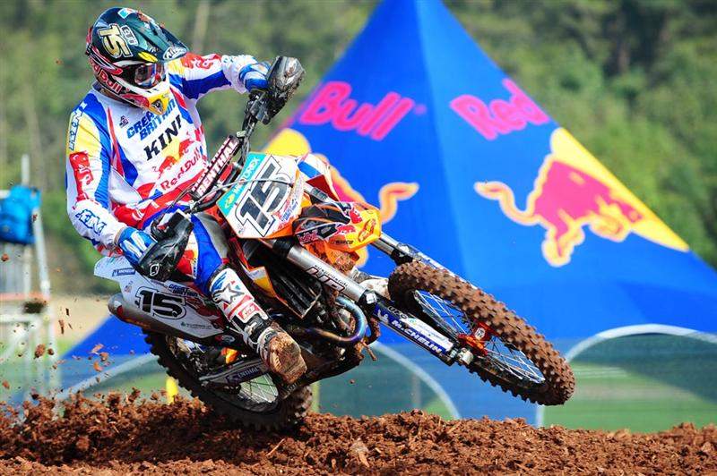 Great Britain's Shaun Simpson rode a 250F in the Open class qualifier and finished seventh