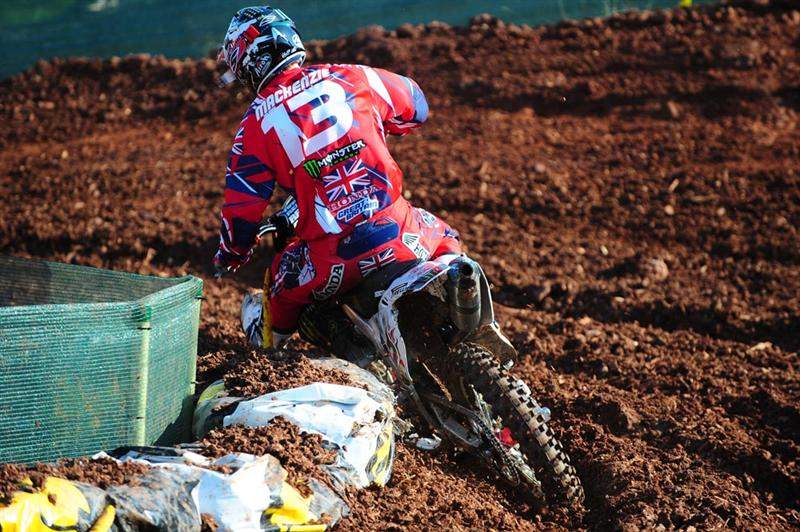 Billy Mackenzie ran second to James Stewart for a large portion of the MX1 qualifier, before finishing seventh.