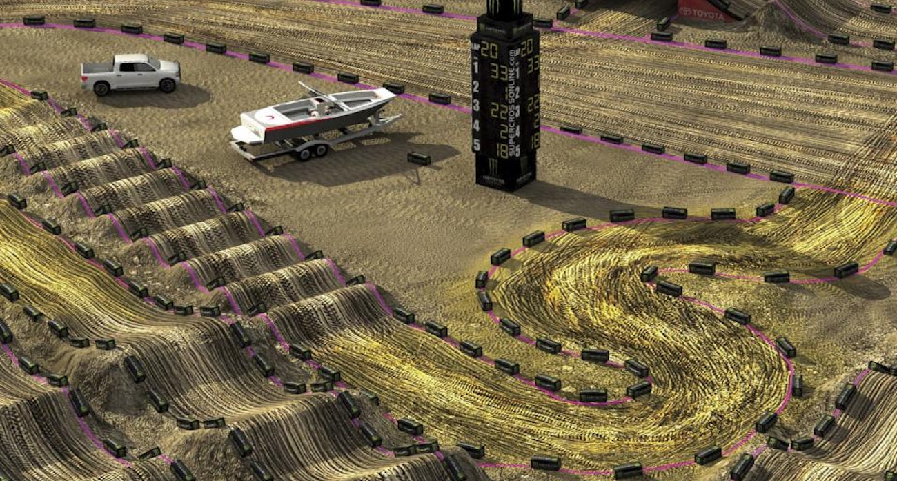 Anaheim II Animated Track Map Supercross Racer X