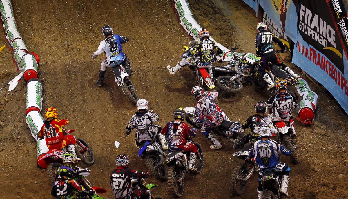 Mayhem in the first turn // Sarah Gutierrez