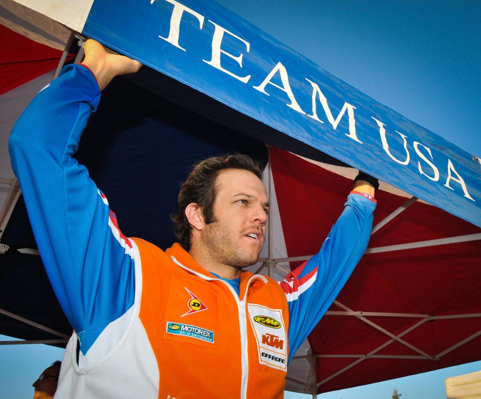Kurt Caselli waits for his starting time during the 2010 ISDE in Mexico.