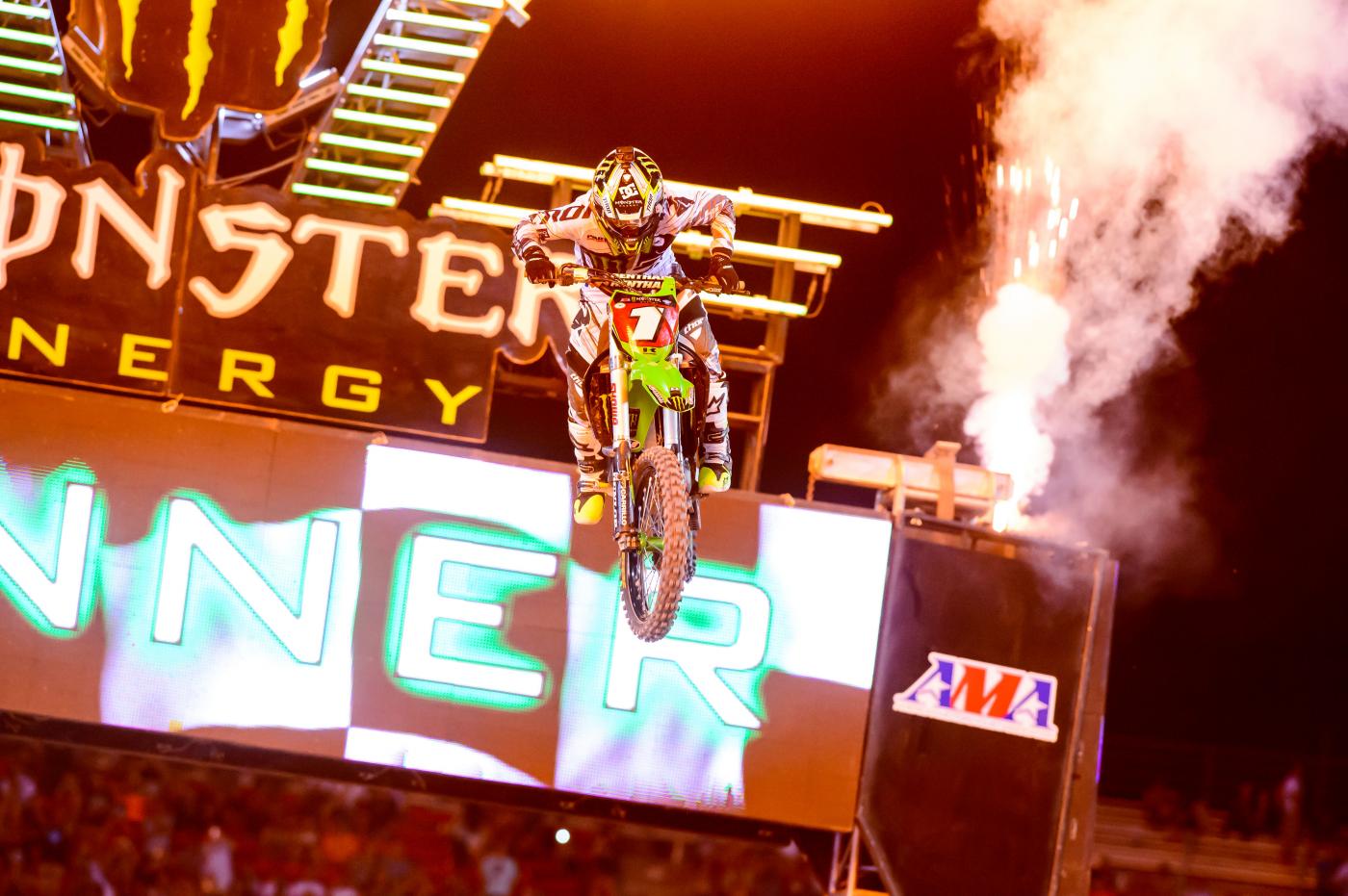 Last supercross win. Las Vegas, 2014.