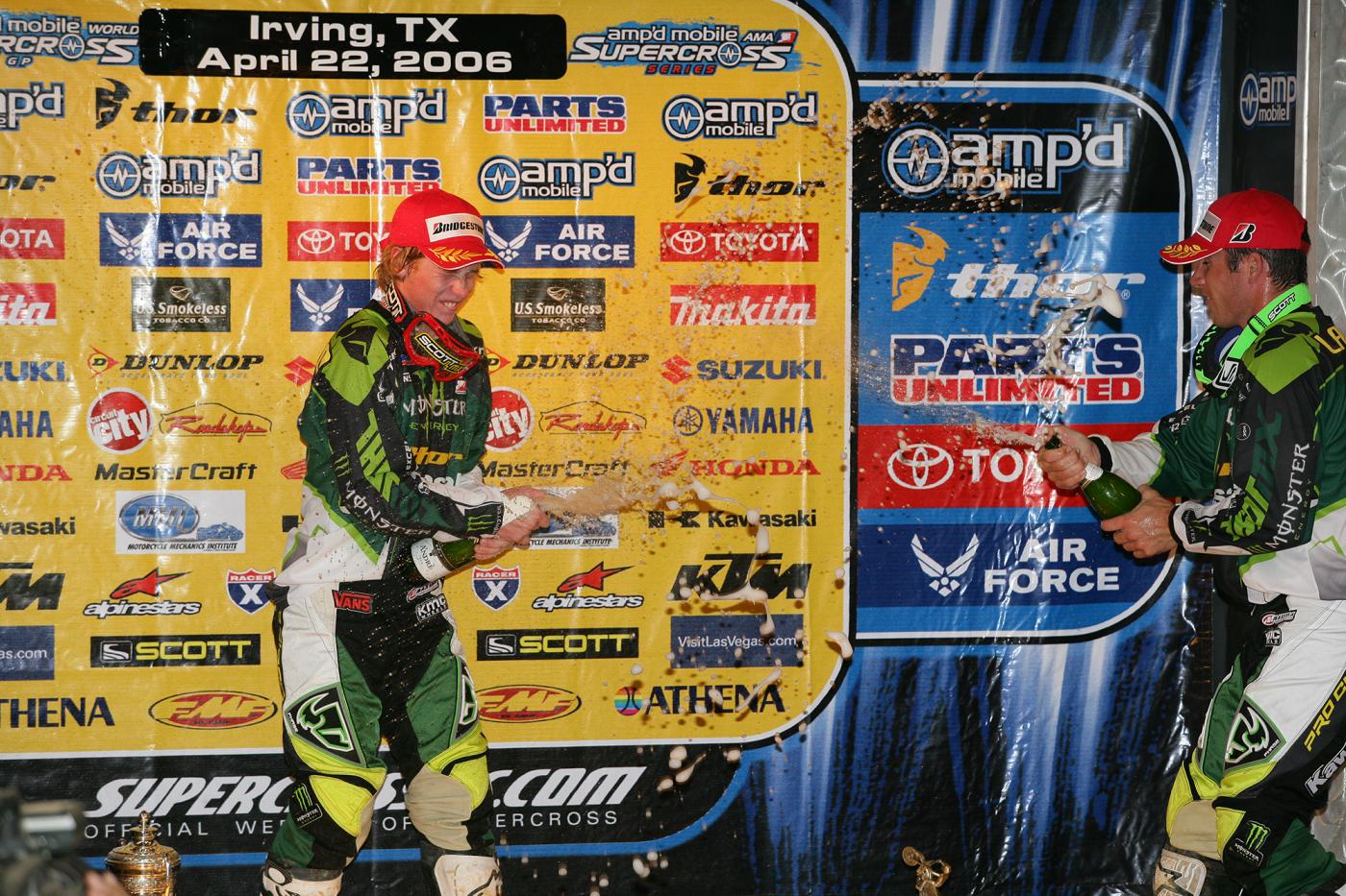 First win. Dallas SX, 2006.