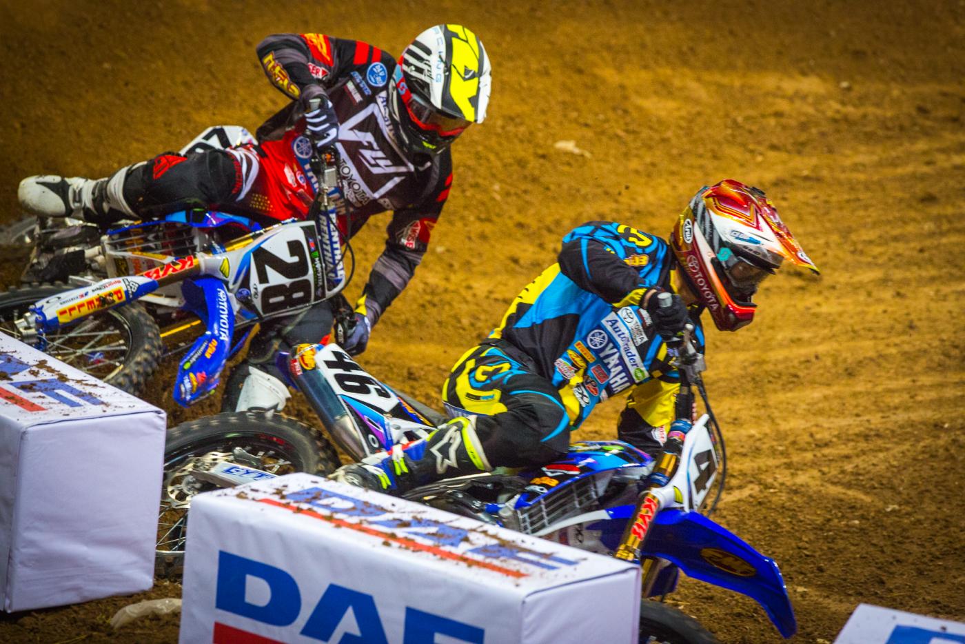 Peick looks to make the pass on teammate Phil Nicoletti.