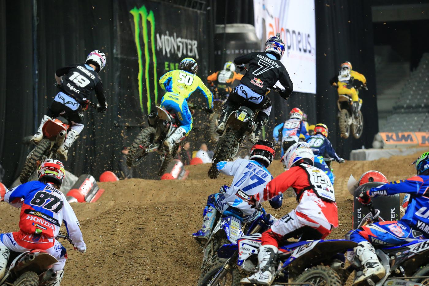 The opening lap was crazy.