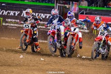 Wilson (15), Seely (14), Dungey (1) and Bogle (19) fight for position off the start.