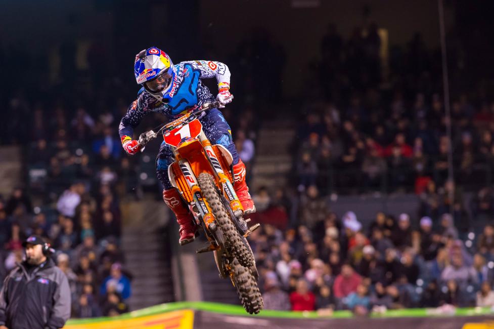 Dungey holds a thirteen point lead over Chad Reed through three rounds.