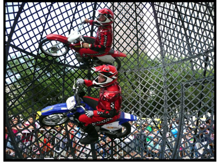 Yamahas get holeshots inside the cage too.