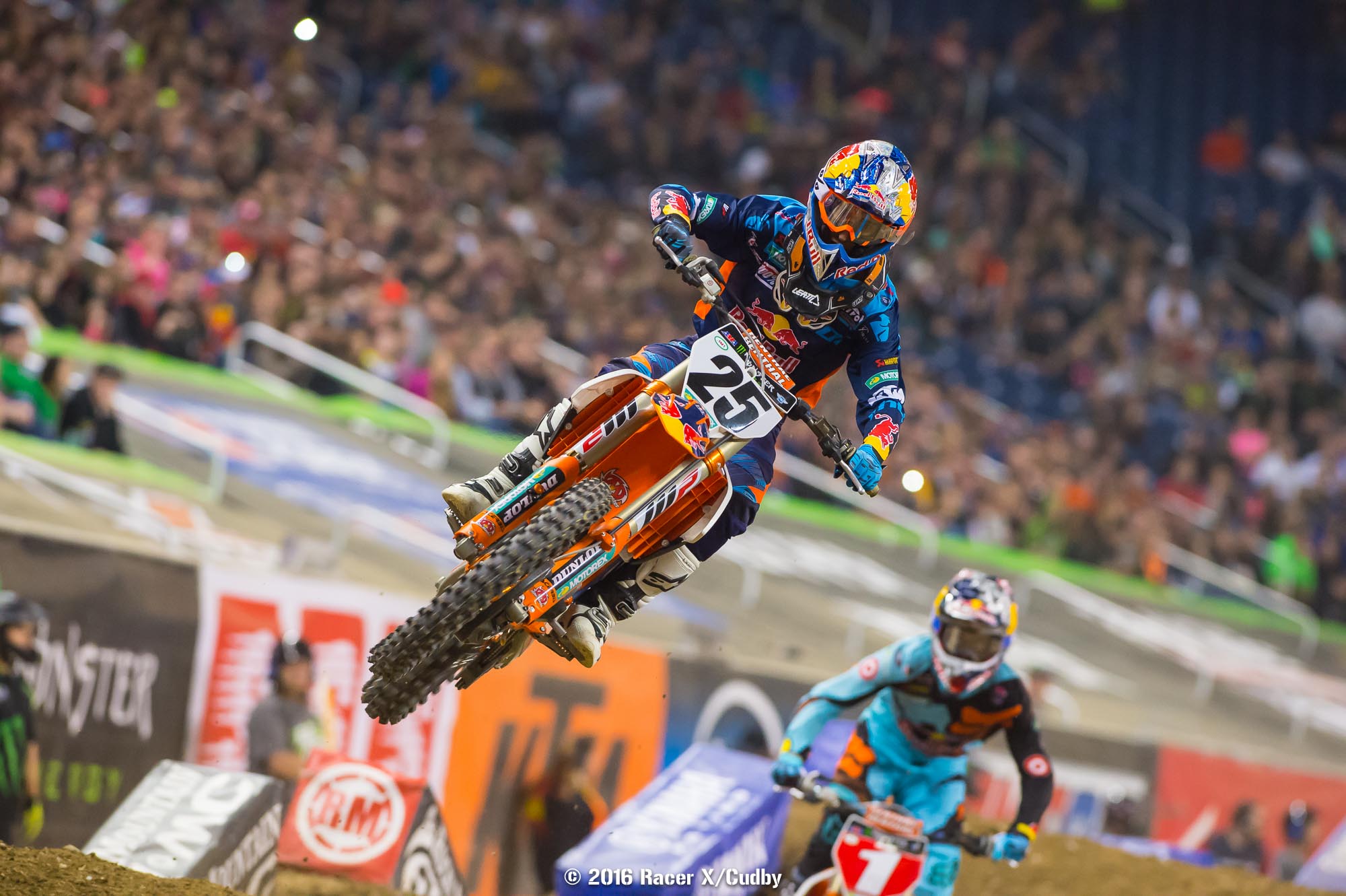 Musquin led briefly but Dungey got him in the whoops.