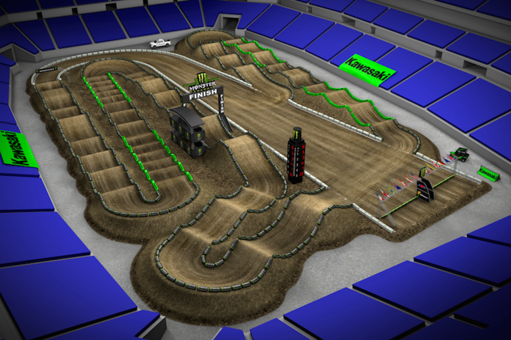 Animated Track Map Indy Supercross Racer X