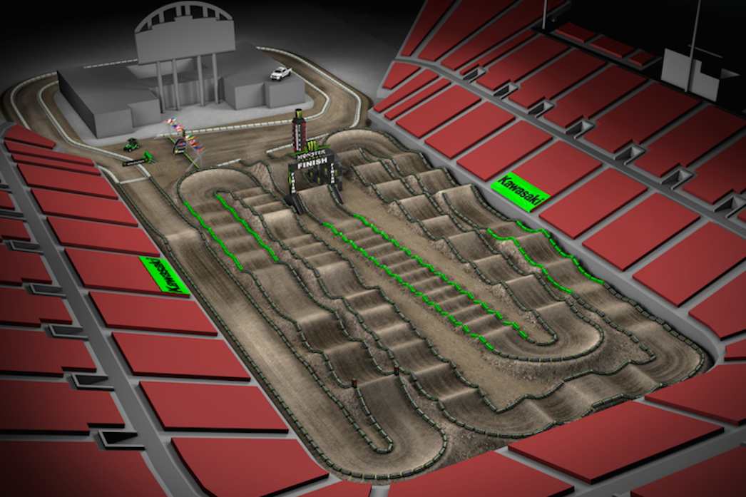 Animated Track Map Las Vegas SX Supercross Racer X