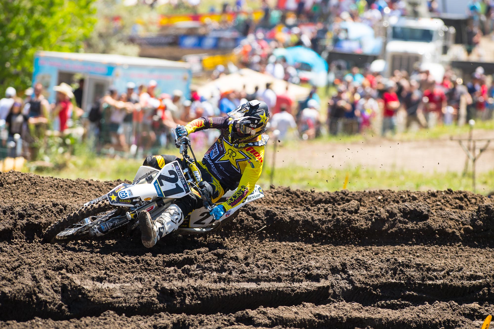 Jason Anderson was very good during practice but altitude sickness ended his day before the first moto was over.