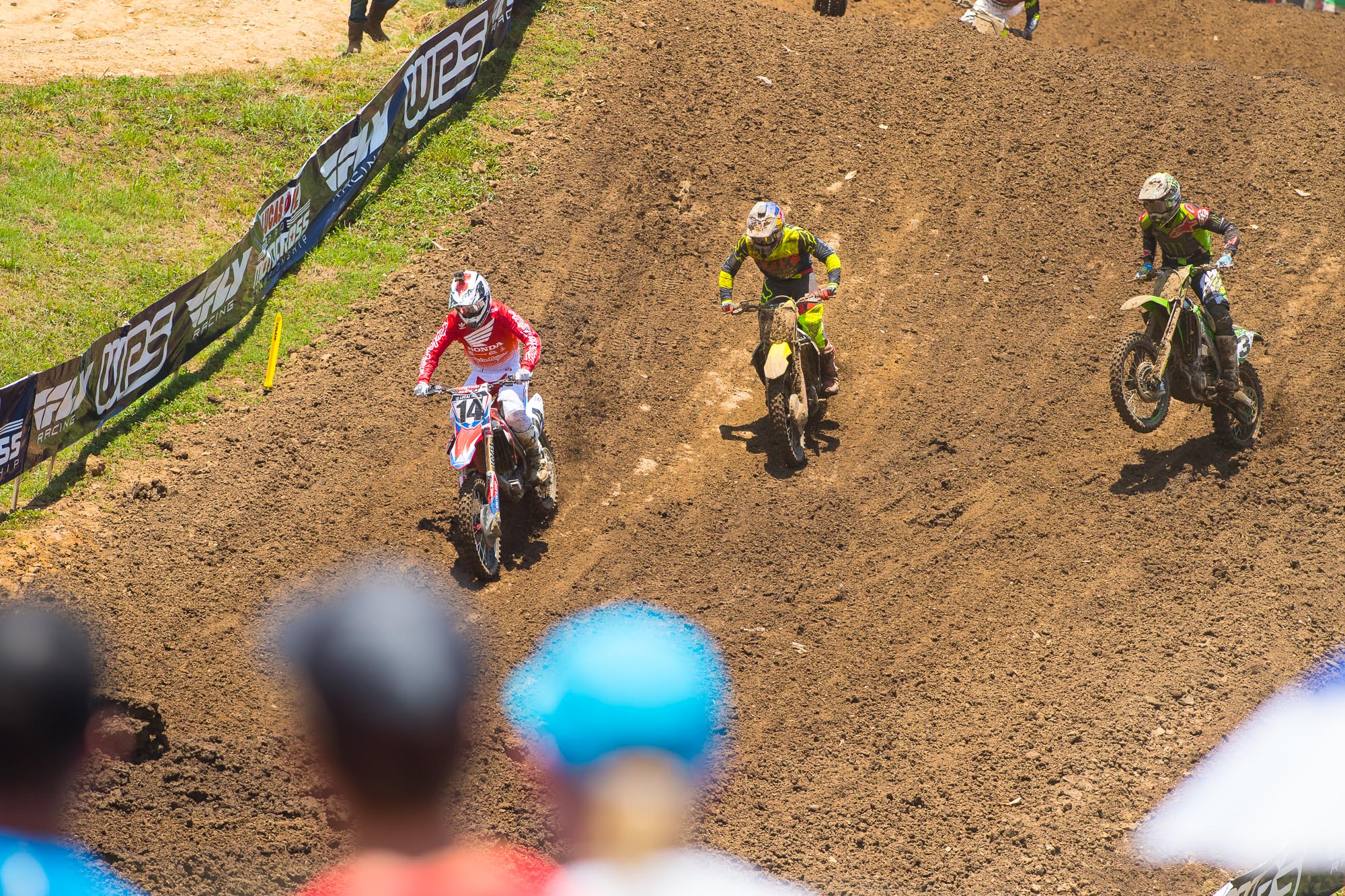 They battled to get around Cole Seely, who rode excellent early in moto one.