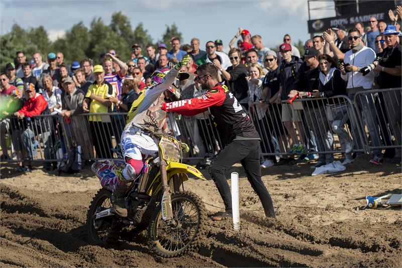 For the first time since 2007, Kevin Strijbos is a race winner in Grand Prix motocross.