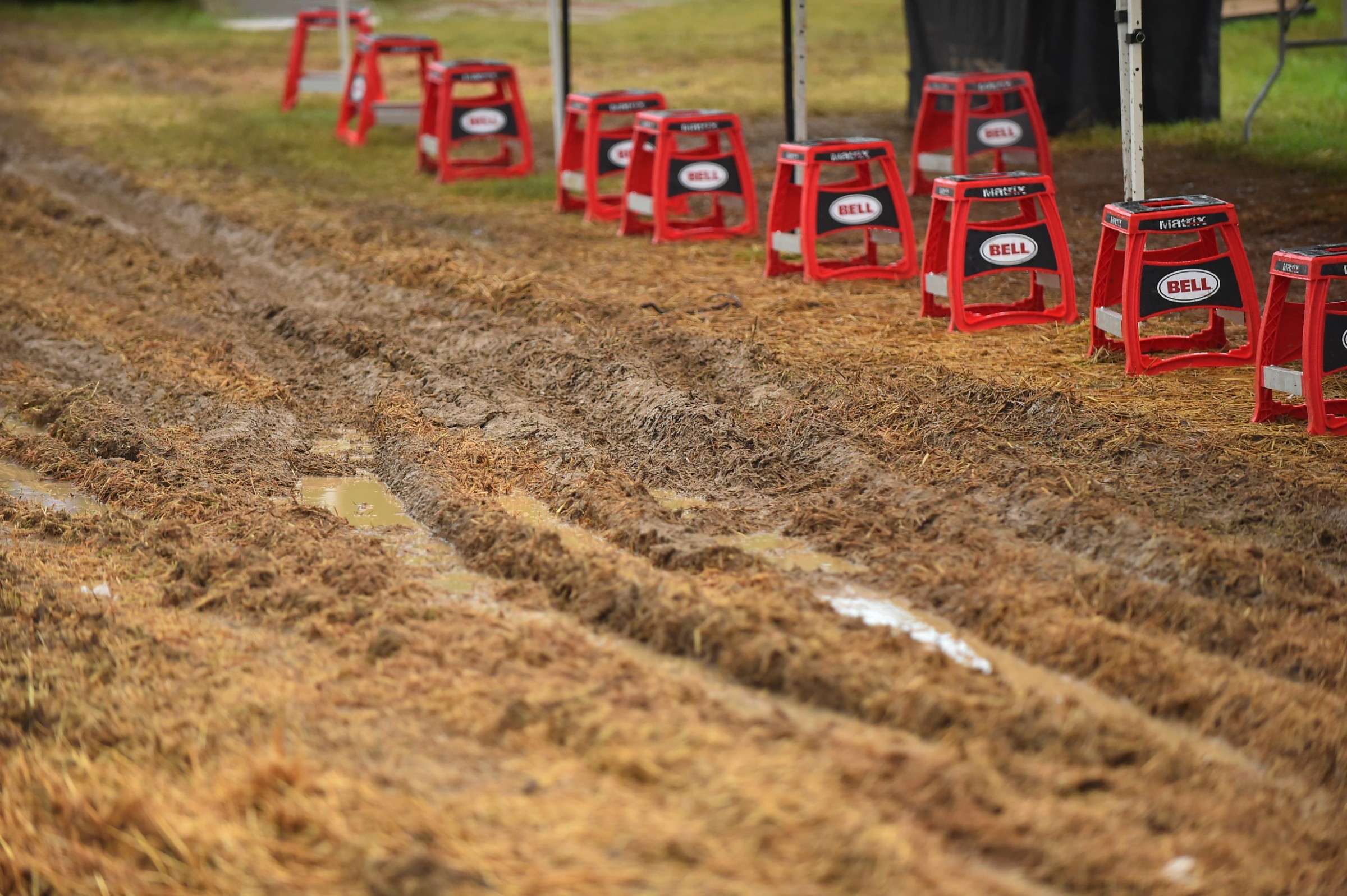 Rain has made track condition tough all week.