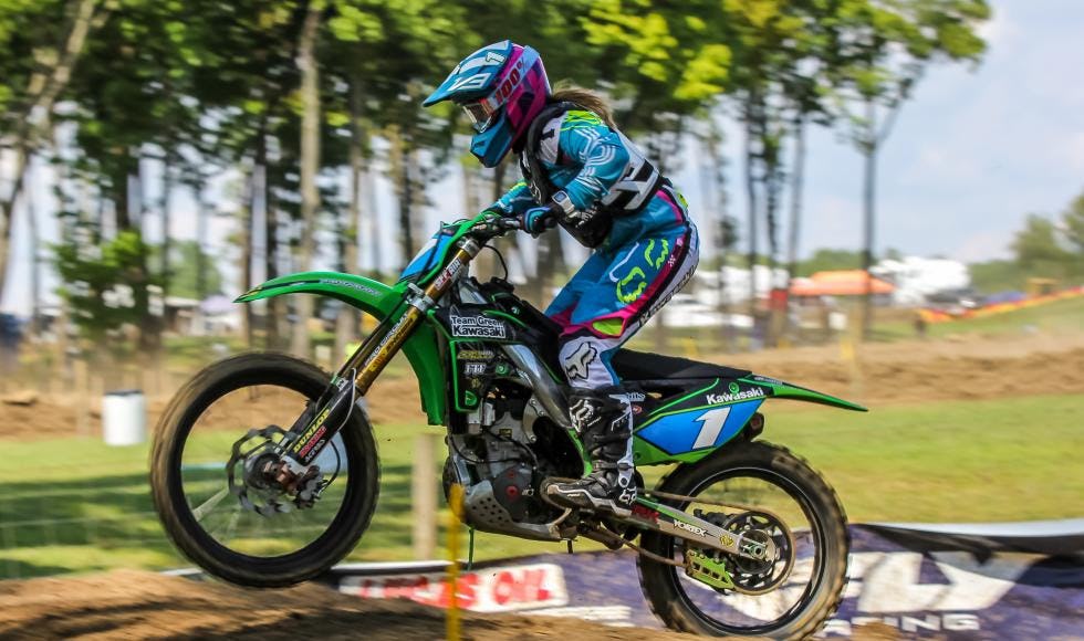 Kylie Fasnacht took home the overall win at Ironman Raceway with a pair of first place moto finishes.
