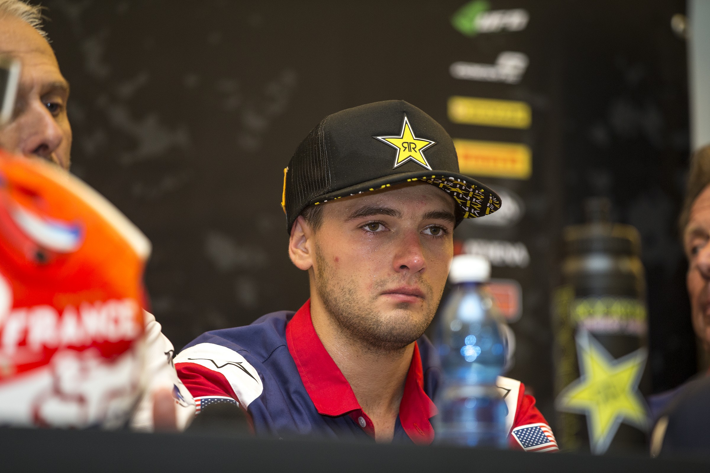 Cooper Webb at the post-race press conference.