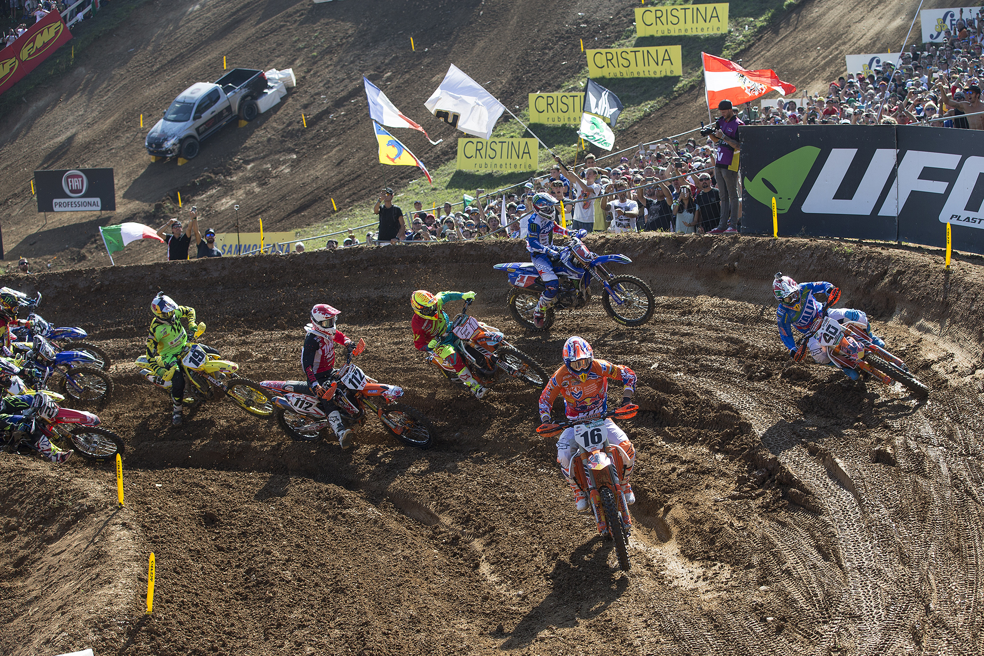 Benoit (#112) surprised many by starting up front all weekend.