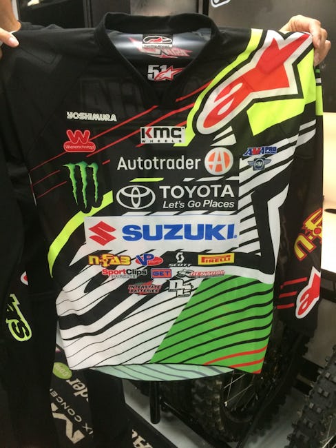 Barcia's gear with the appropriate logos added.