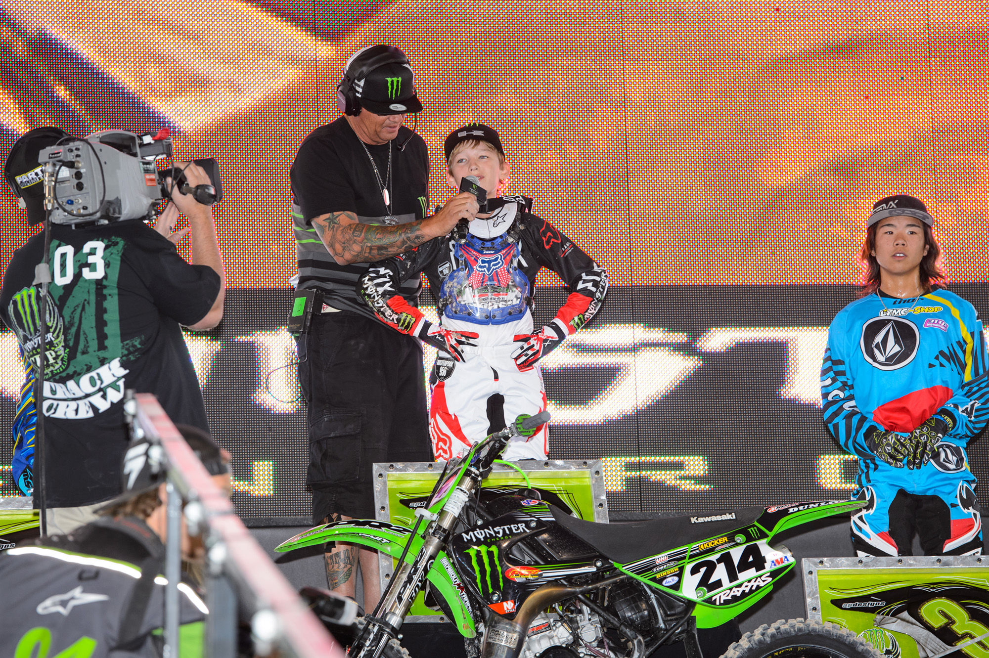 A young Austin Forkner and Kotaro Takahashi on the podium.