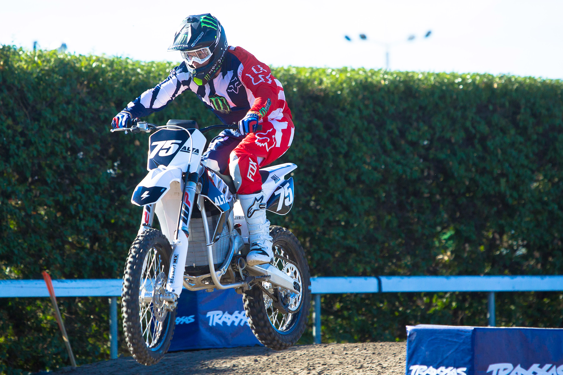 Josh Hill aboard the electric Alta