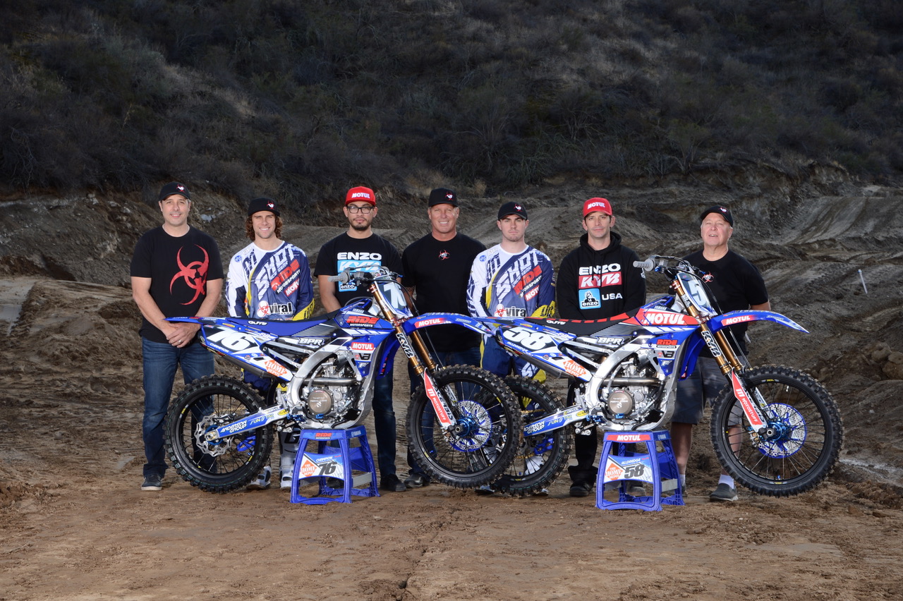 BPRMX/Home Depot/Yamaha Team Photo: (L-R) Team Manager Scot Steffy, Rider Scott Champion, Team Mechanic Jose Cordova, Trainer Rick Johnson, Rider Chris Alldredge, Head Mechanic Andrew Bauer, Team Owner Steve Oslund.