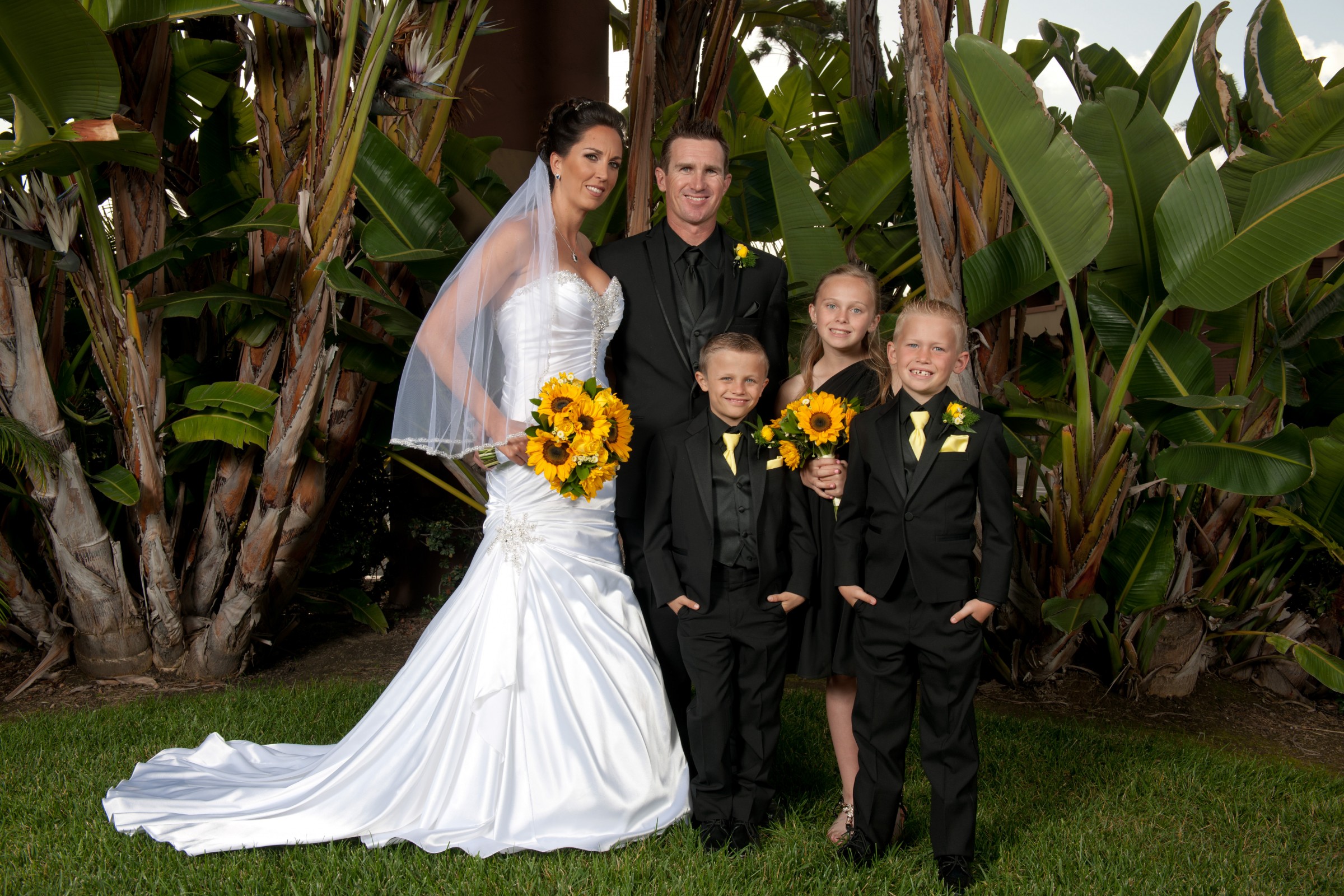 Dustin with his wife, and three kids.