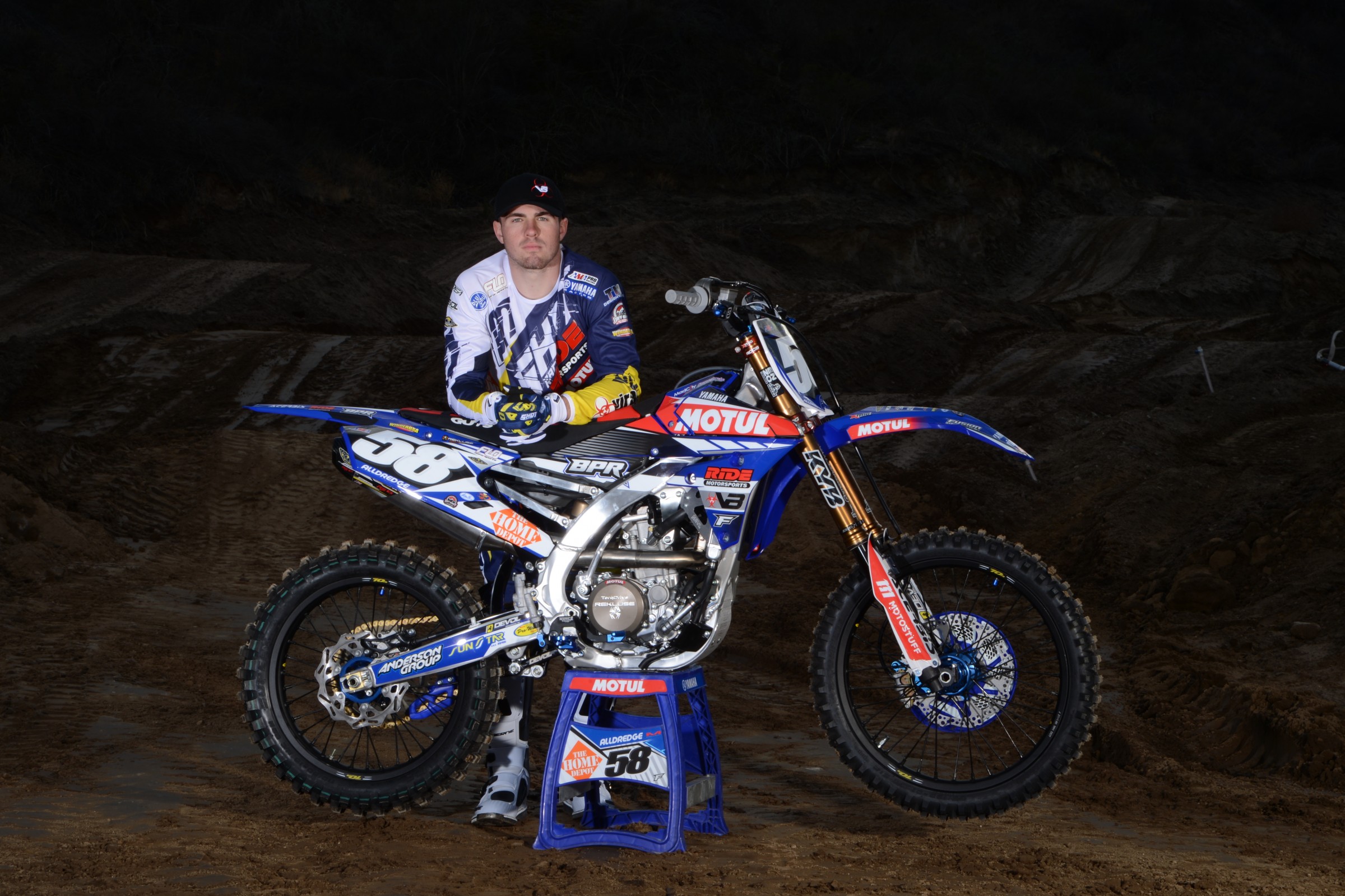 Alldredge will line up at Anaheim 1 on a Barn Pros/Home Depot/Yamaha YZ250F.