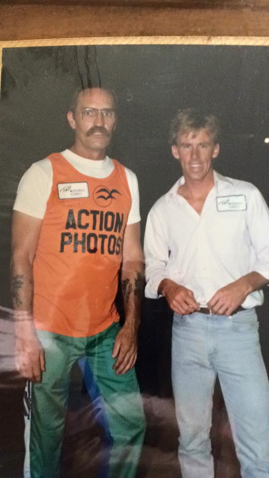 Brian Carroll (left) with Bob “Hurricane” Hannah.