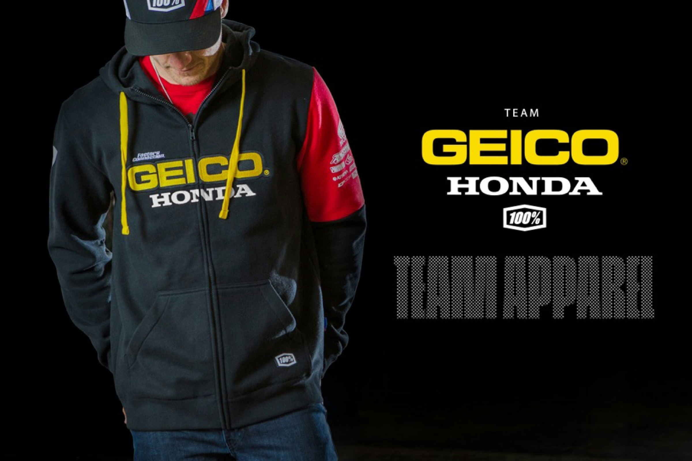 100% Introduces GEICO Honda Licensed Apparel