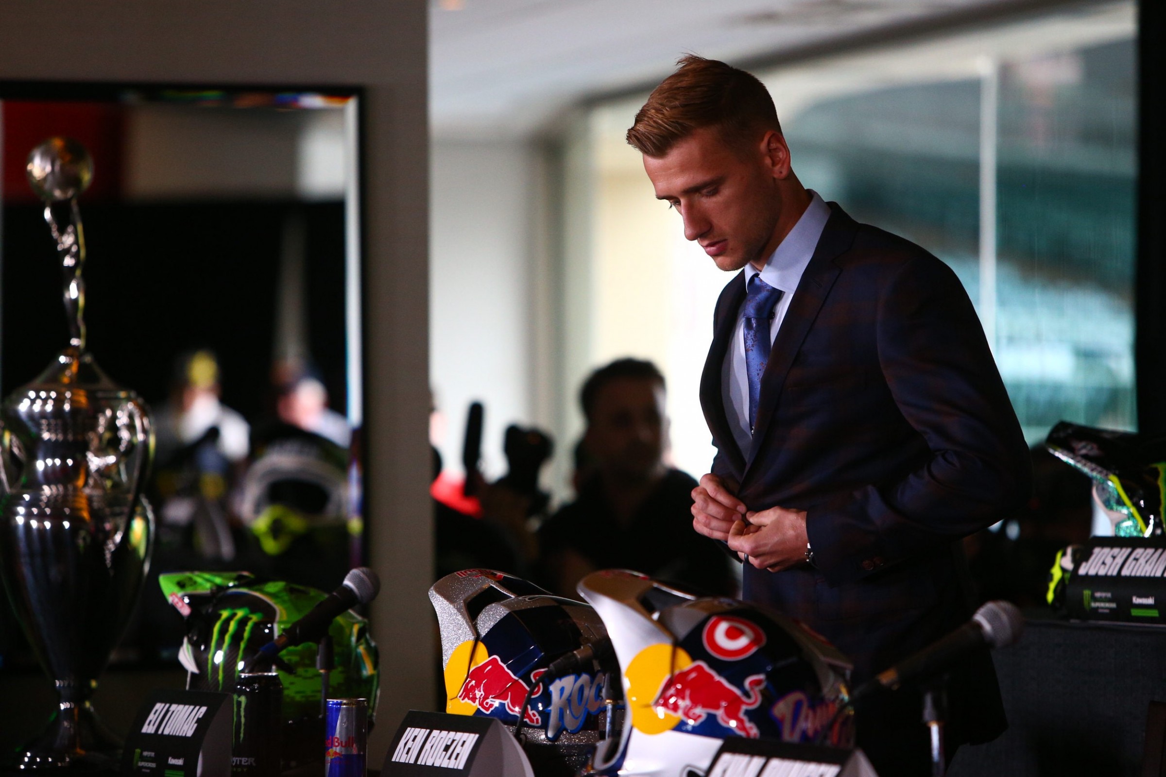 Roczen trying to add further refinement to the Anaheim 1 festivities.