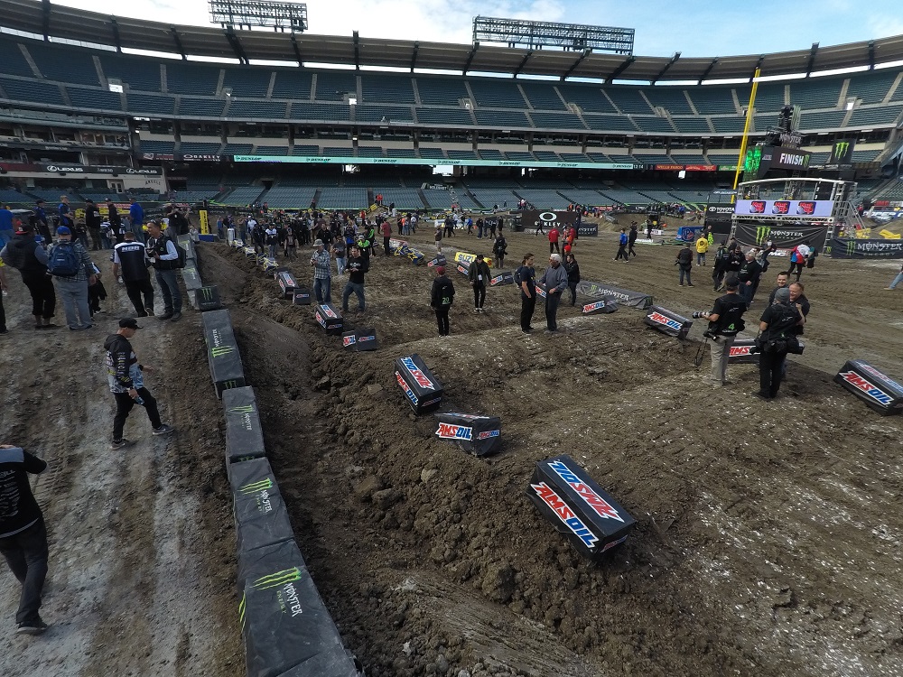 This is the longest whoop section on the track.