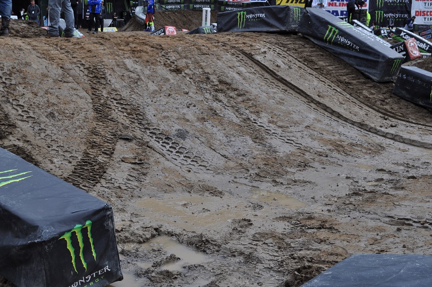 Wet dirt means deep ruts.