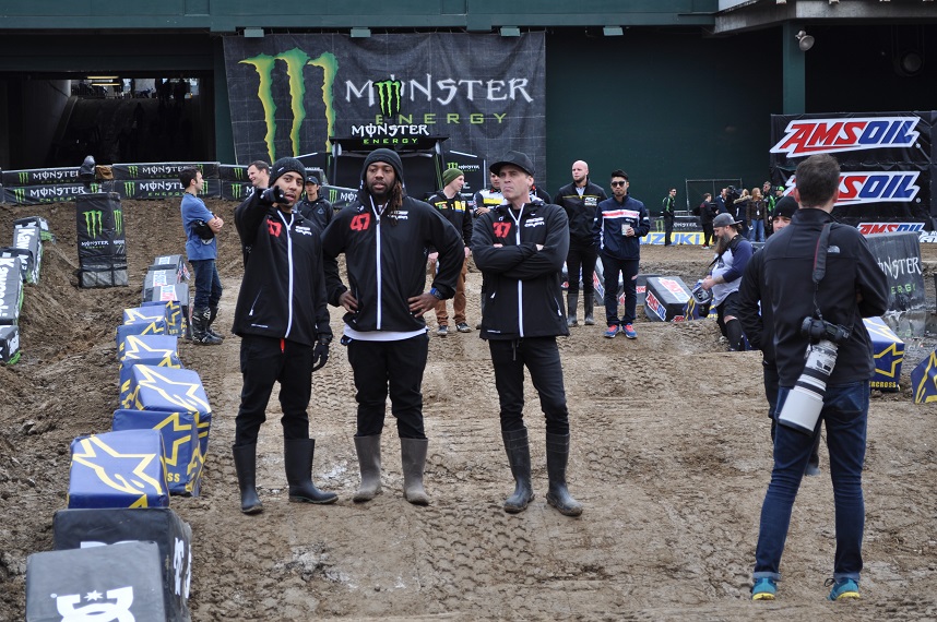 Malcolm Stewart checking out the whoops.