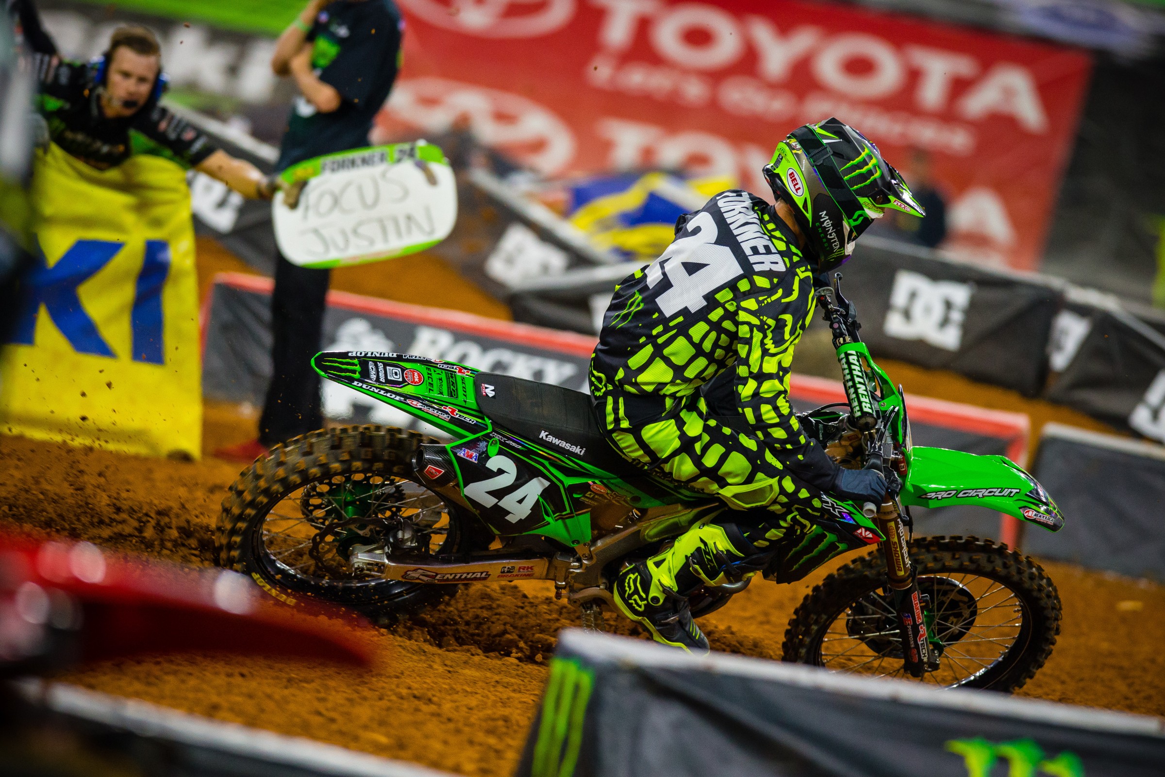 Forkner's mechanic reminding him to focus on moving forward.