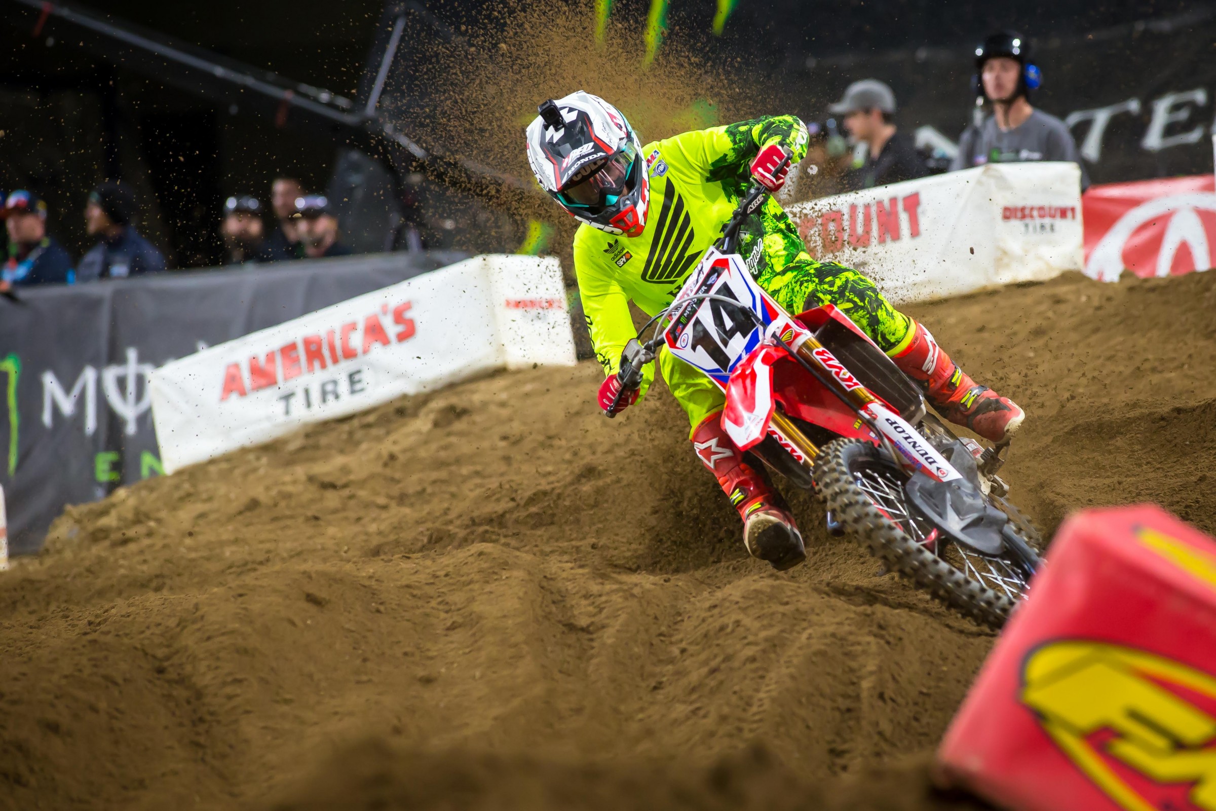 The sand section seemed simple, but it bit many riders throughout the night.