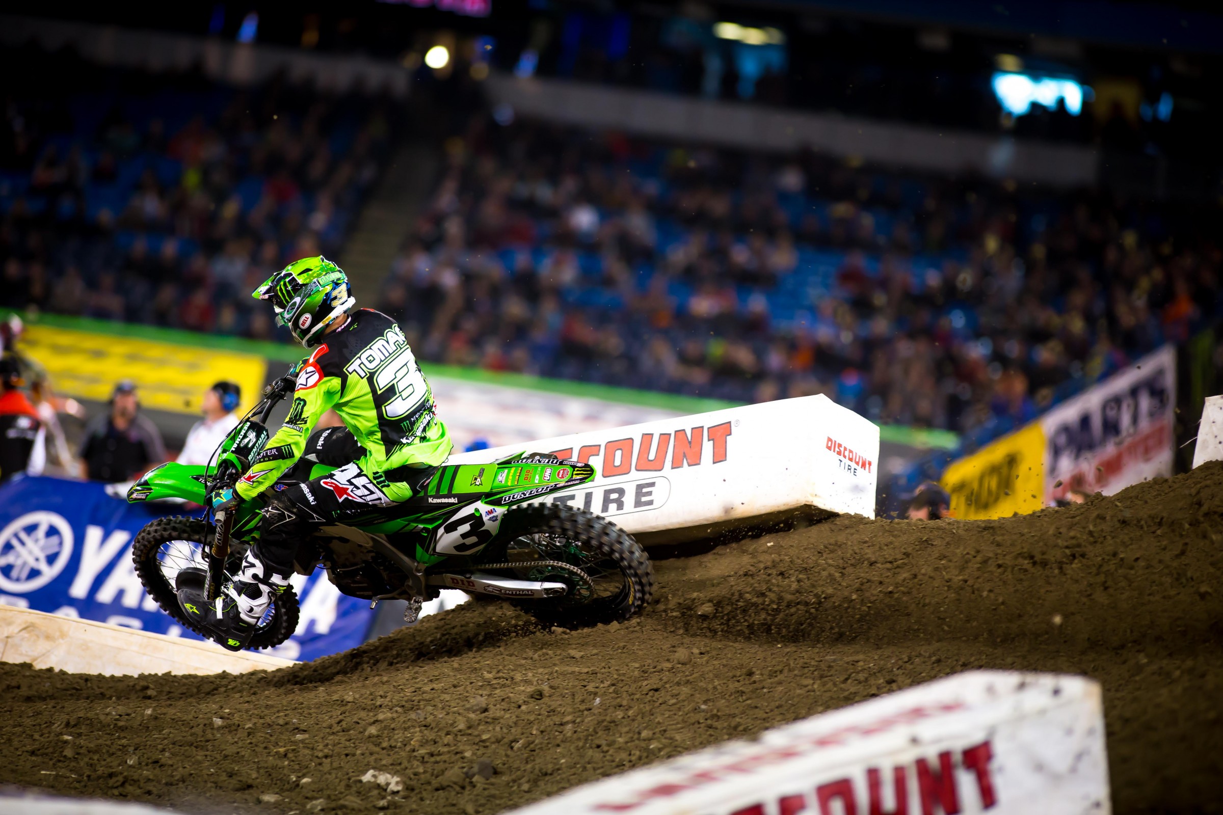 Tomac trails by 24 points with eight races to go.