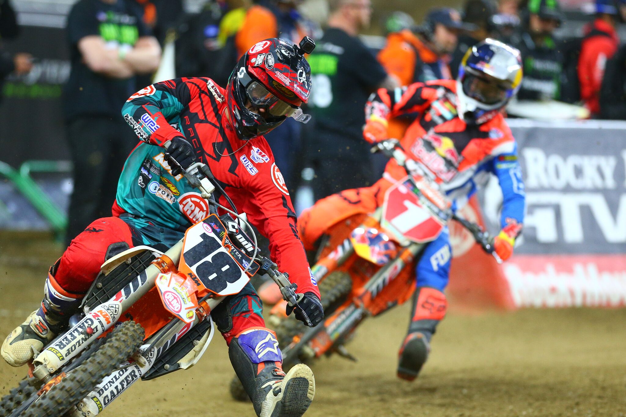 Davi Millsaps (18) rode well and held Dungey at bay until late.