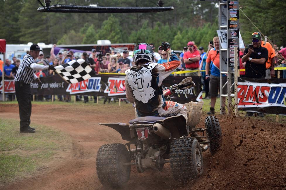 After riding half the race without front brakes, Walker Fowler extended his win streak to three-in-a-row.