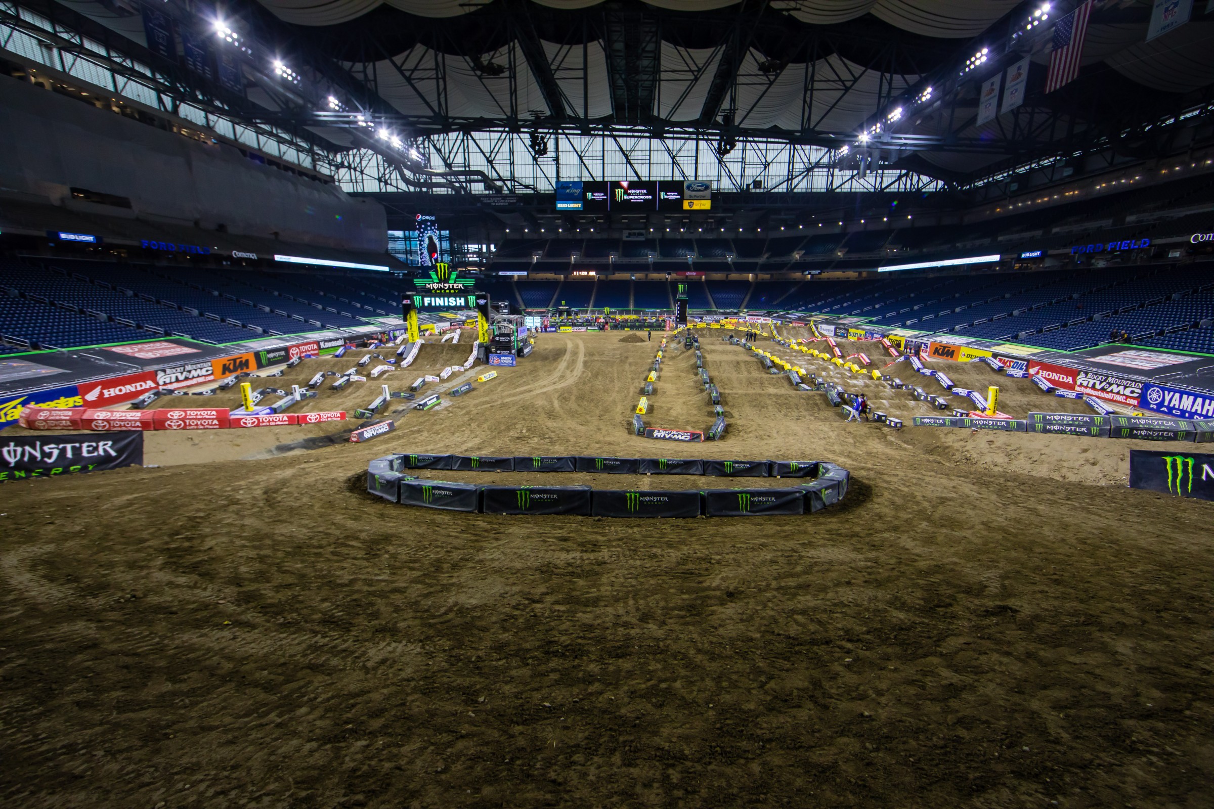 Because of the rock-hard base the track in Detroit actually held up fairly well.