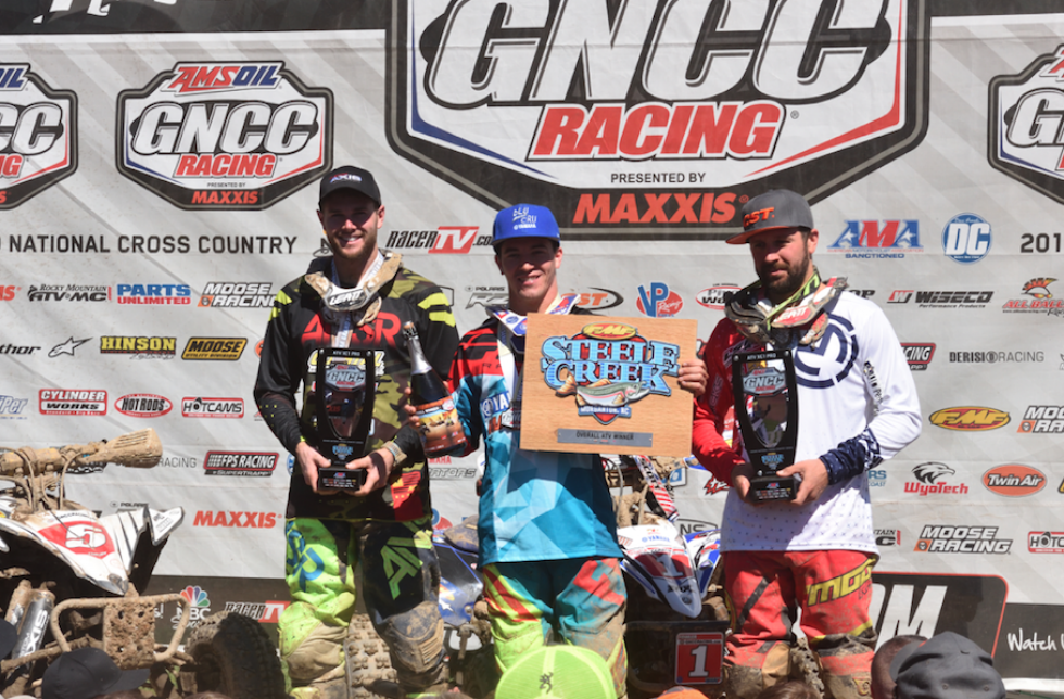 Overall Podium: (3) Brycen Neal, (1) Walker Fowler, (2) Adam McGill.