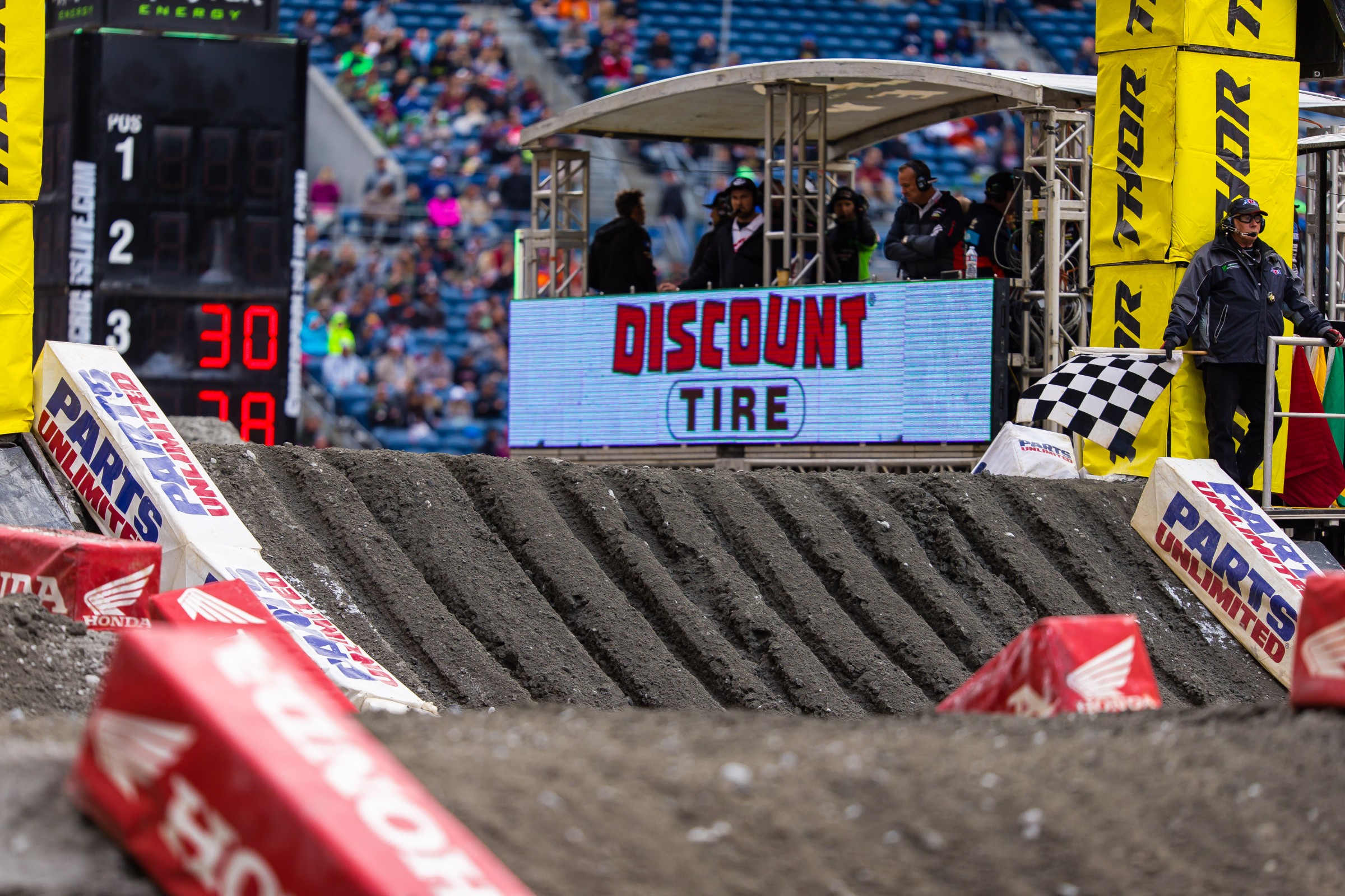 As expected, the track in Seattle broke down quickly and was a challenge all night.