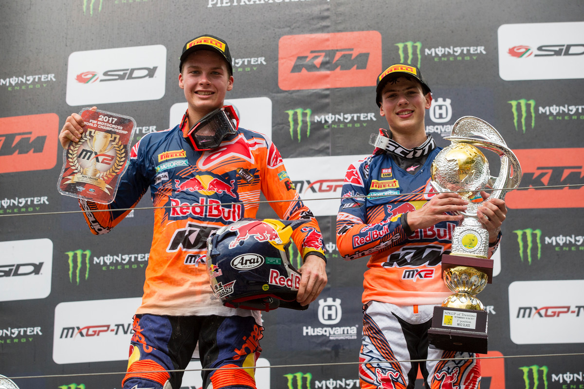 Jonass (left) and Prado (right) on the podium.
