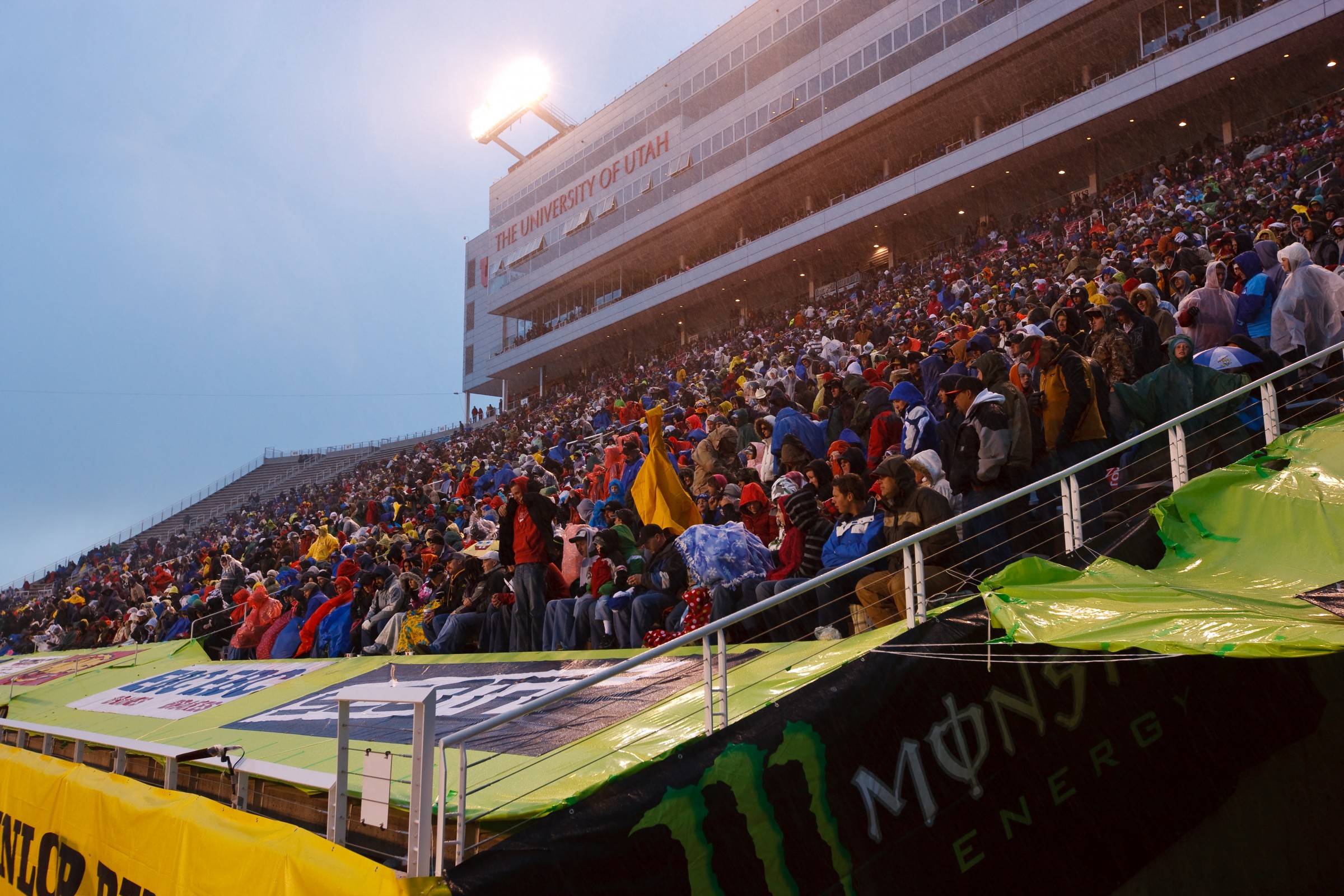 The fans know how to deal with the harsh conditions in SLC.