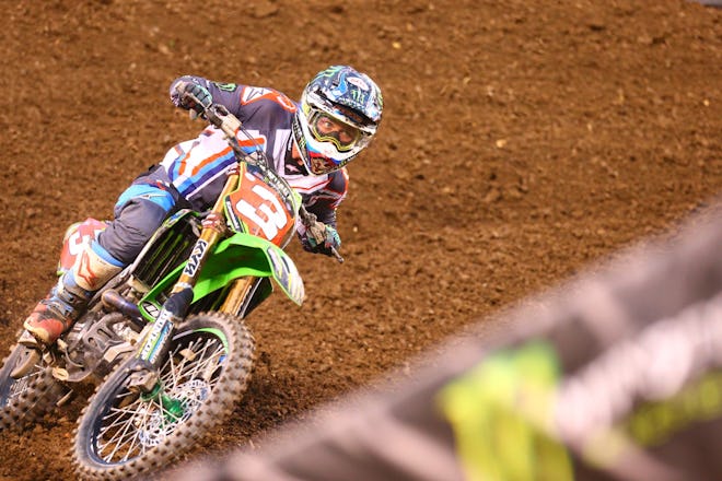 Tomac wasn't able to work through the pack like he did last weekend.