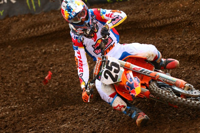 Musquin led the race from the 10 minute mark up until the very last lap.