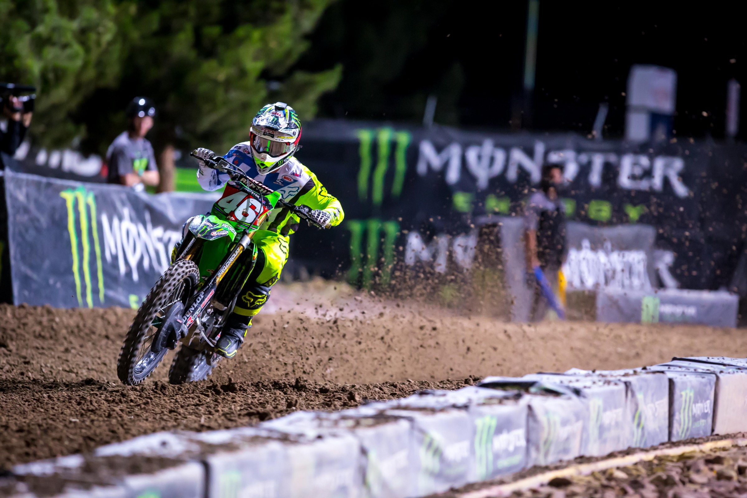 Hill's night was uneventful when you consider what happened a few spots behind him.