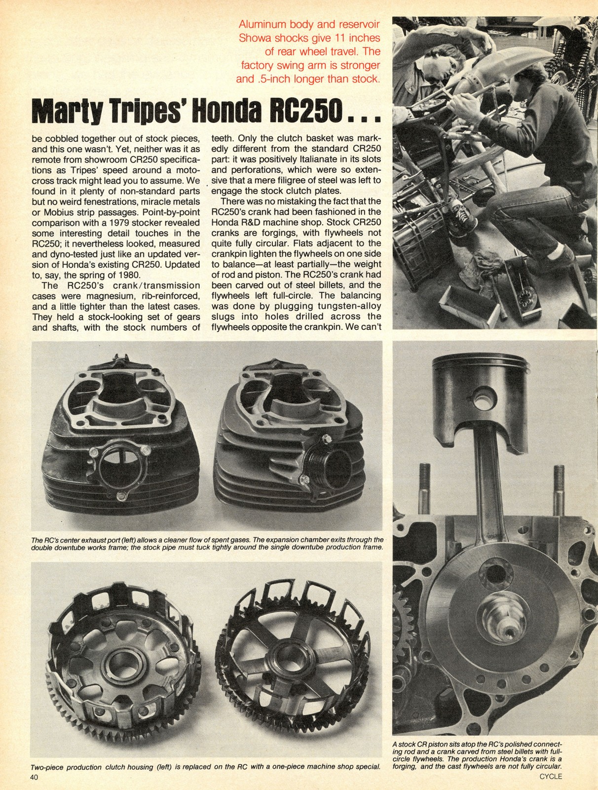 Tripes' RC250 didn't turn out to be quite as stock as Lindstrom had claimed.