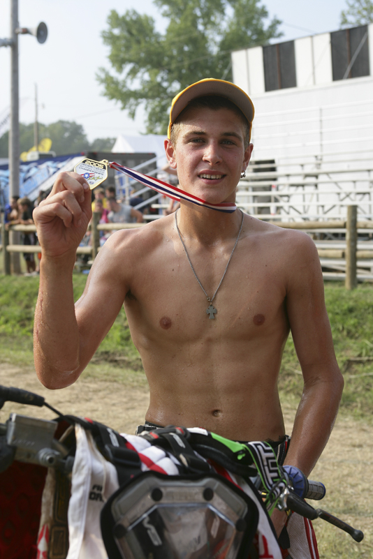 A young Ryan Dungey celebrating his only title at Loretta's.
