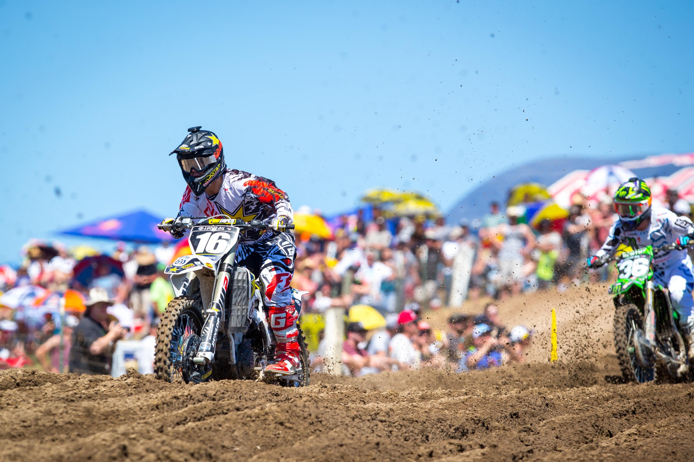 Osborne wrestled the lead from Cianciarulo, who ended up second in the first moto.